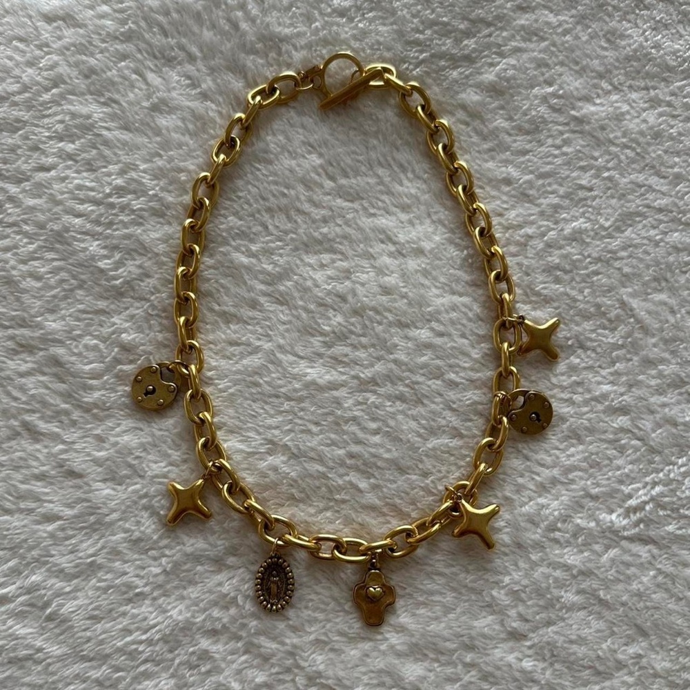 SC-Collection Chunky Gold Charm Necklace